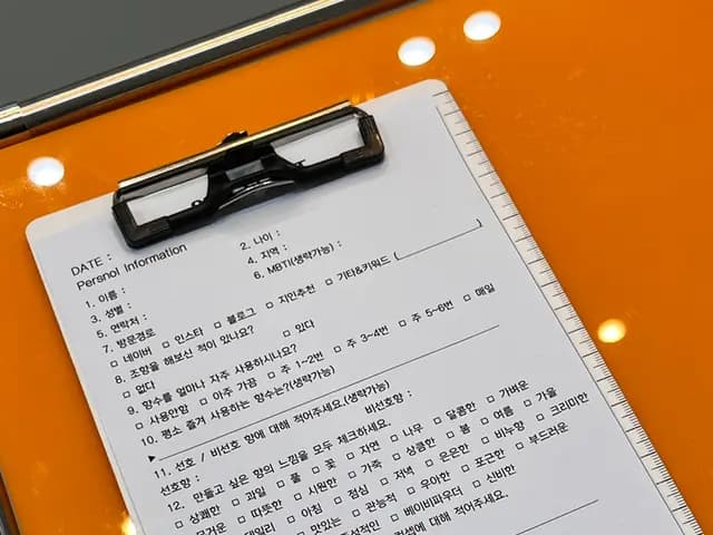 Worksheets for planning scent preferences and perfume drops