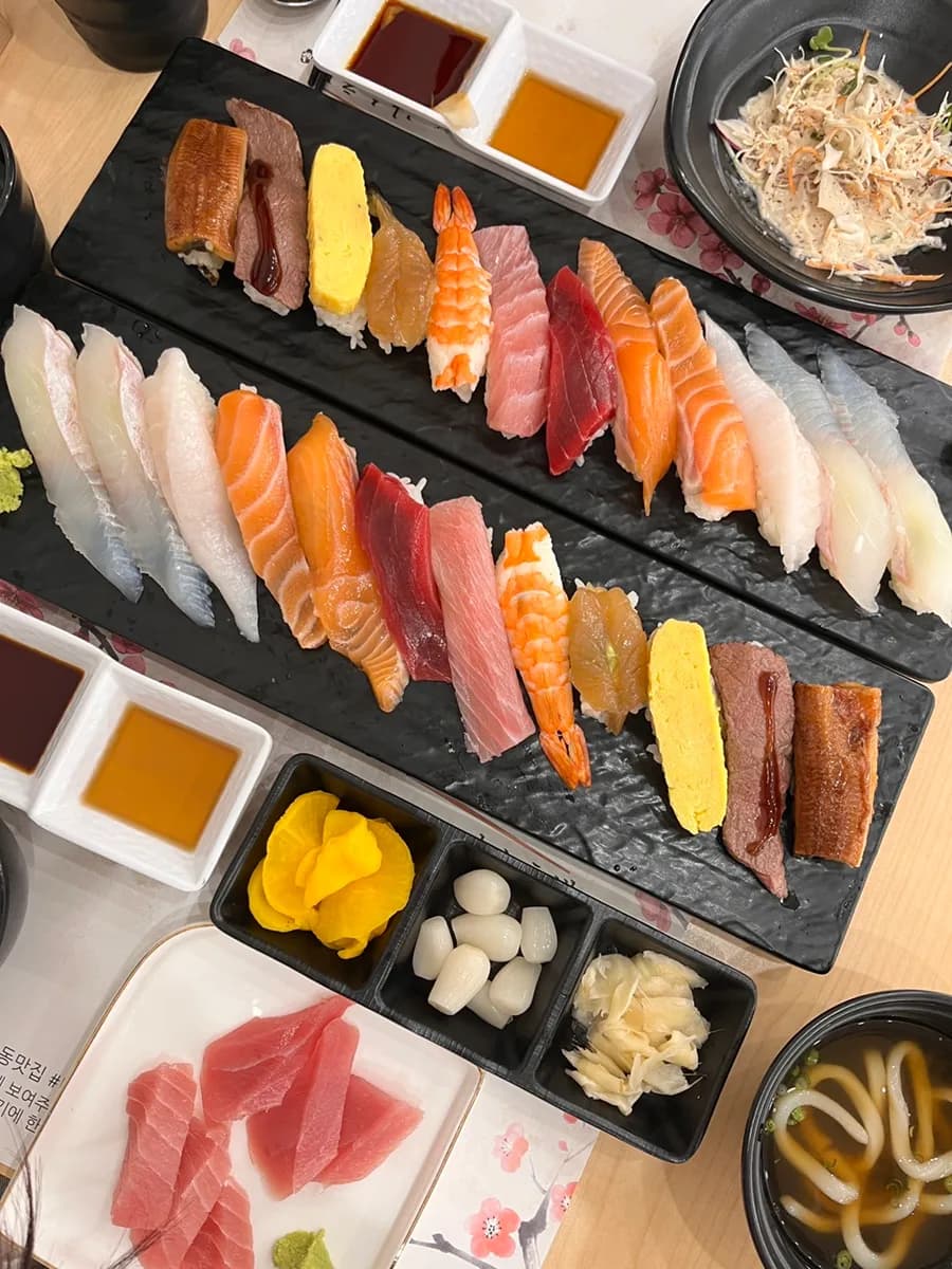 Complimentary tuna served at Nas Sushi