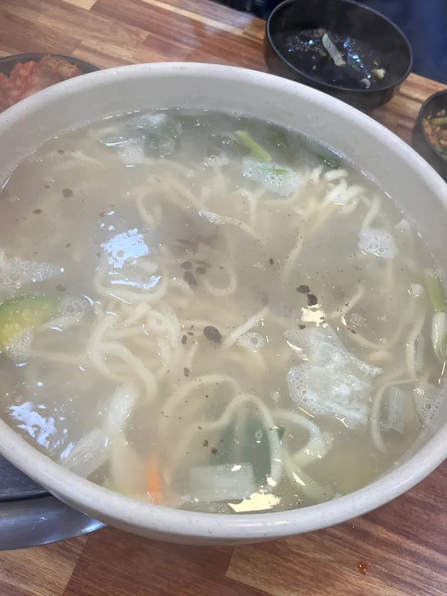 Nangman Jogae in Oido with clam kalguksu seafood pajeon and ocean view