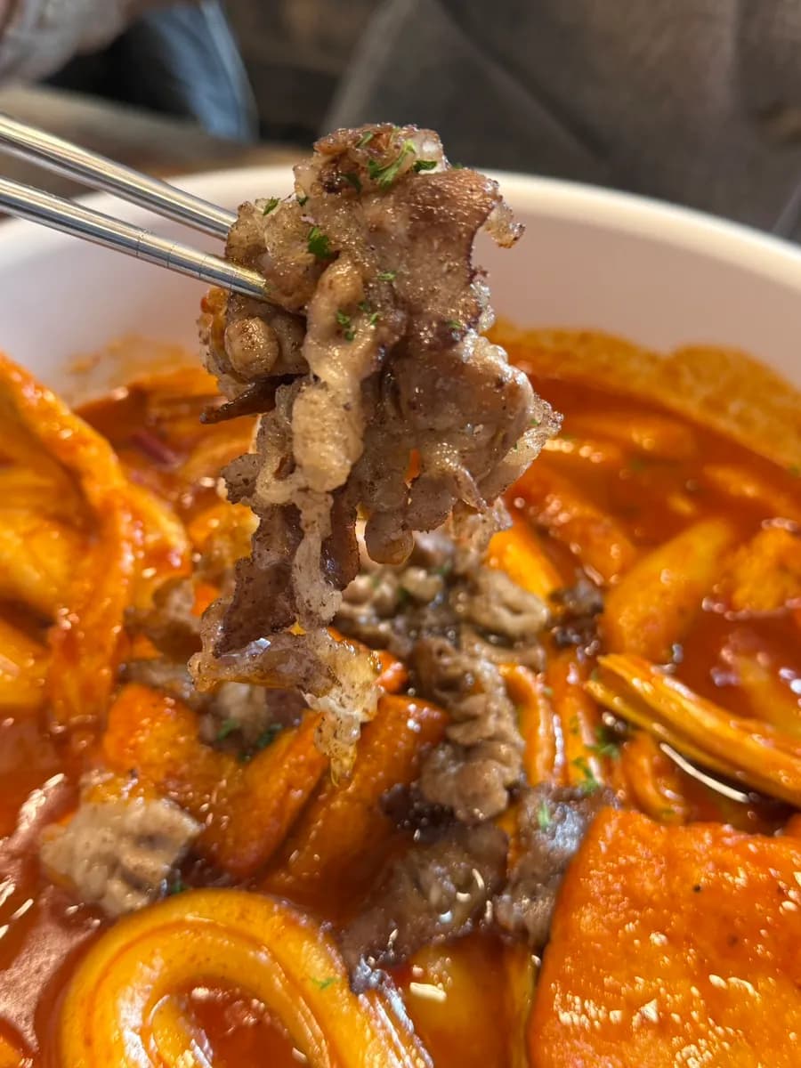 Pagsusuri ng mara tteokbokki sa Tteokseullang Sanbon Branch