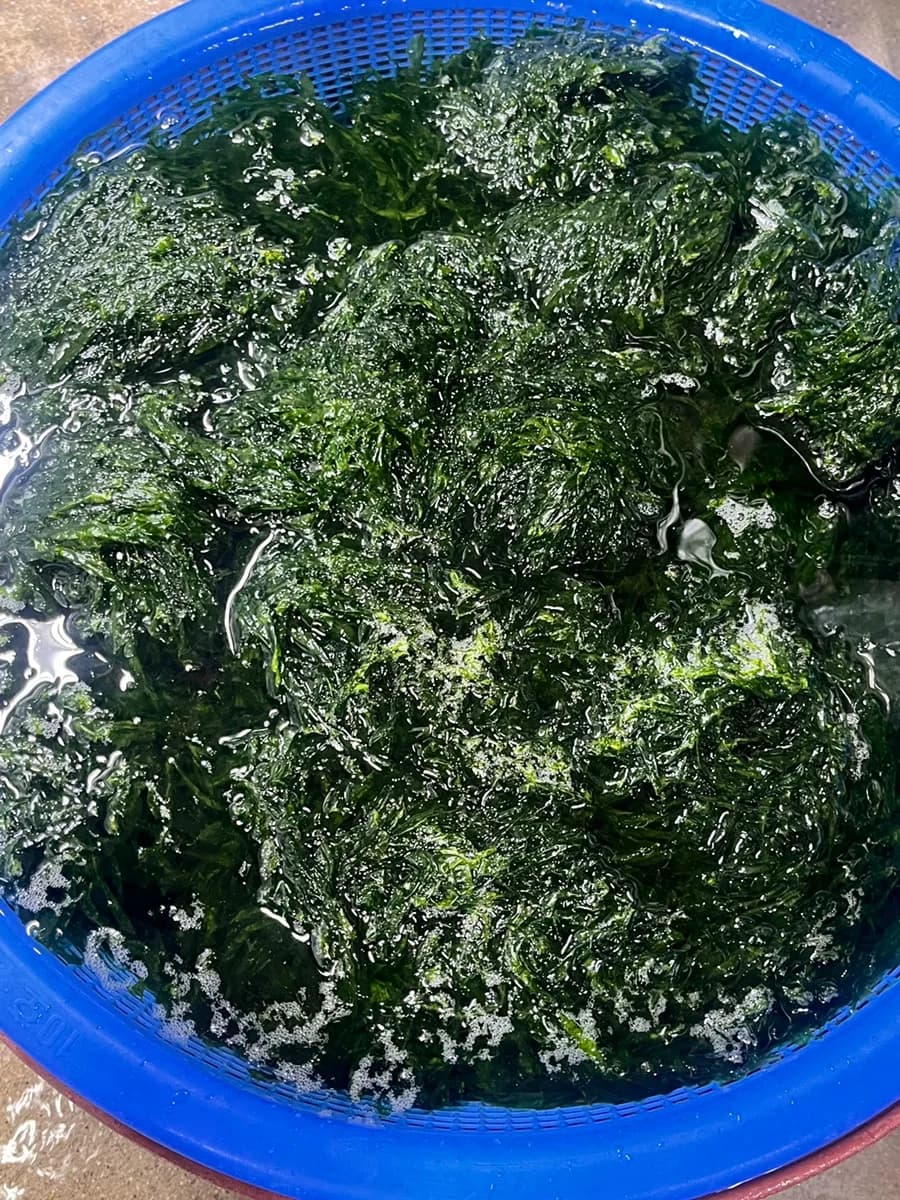 韓國醫院食堂的部隊鍋餐盤與配菜