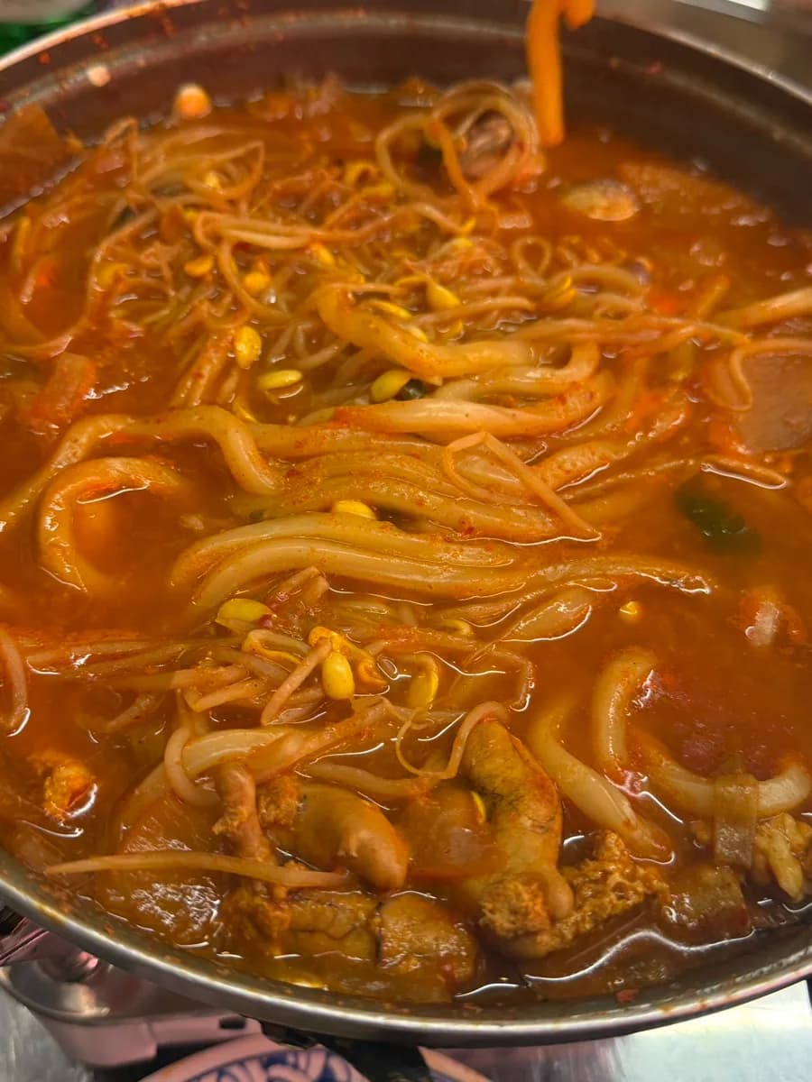 Chulhang seafood pub in Sanbon serving makhoe and spicy abalone roe soup