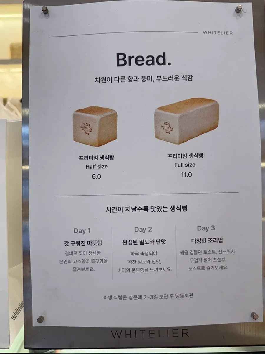 Whitelier Sanbon review bánh mì tươi với hương bơ và sandwich trứng