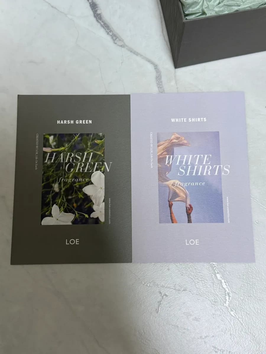 LOE White Shirt Eau de Toilette und Harsh Green Handcreme – Verpackungsreview