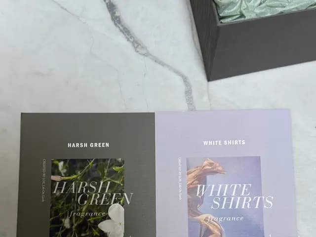 Package review ng LOE White Shirt perfume at Harsh Green hand cream