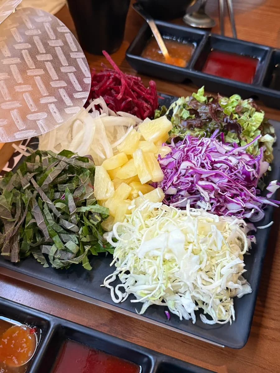 Shably Seongsu Seoul Forest shabu-shabu and rice paper rolls