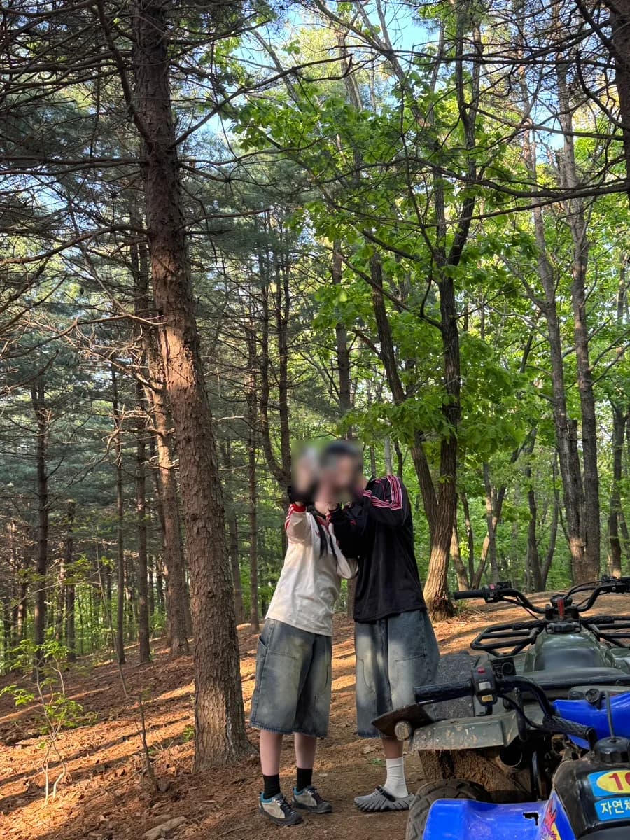 Mountain ATV course photo time at Ganghwa Nature Experience Farm