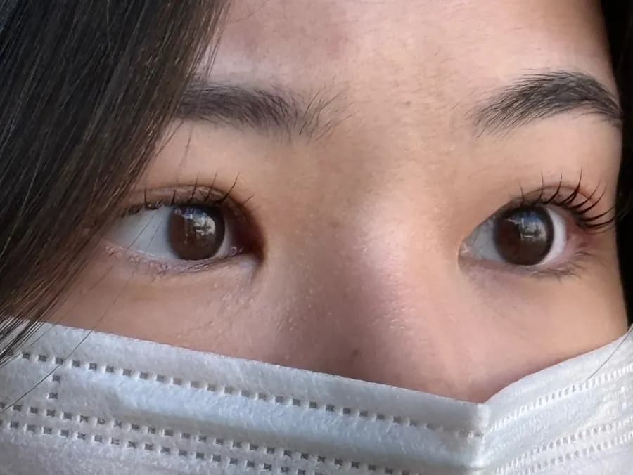 Hasil eyelash perm yang terangkat di Shop Bebe di Anyang Ilbeonga