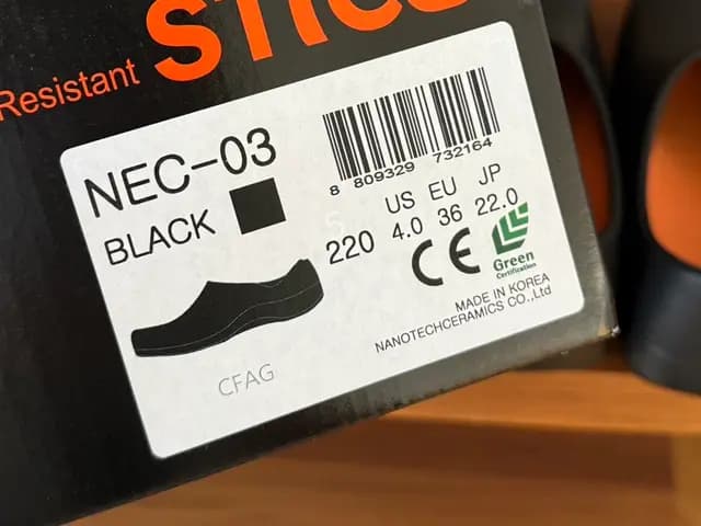 STICO NEC-03 Black size 220 na kitchen shoes