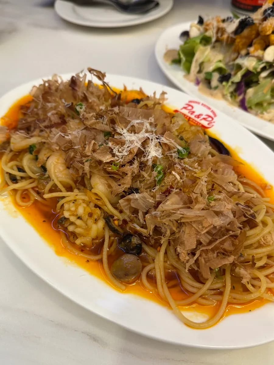 Hot Spicy Seafood Olio en P&P Pasta House