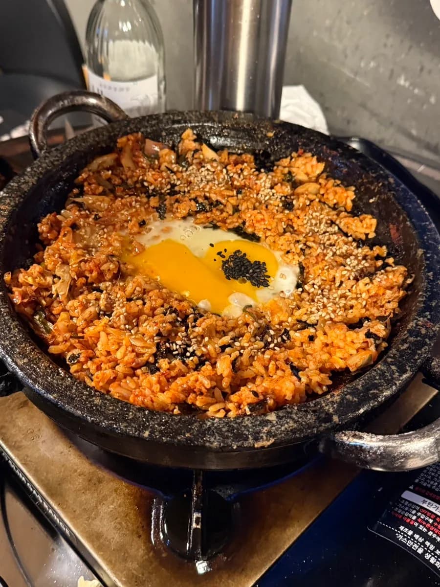 Riz sauté en fin de repas chez Geotbasokgop Beomgye