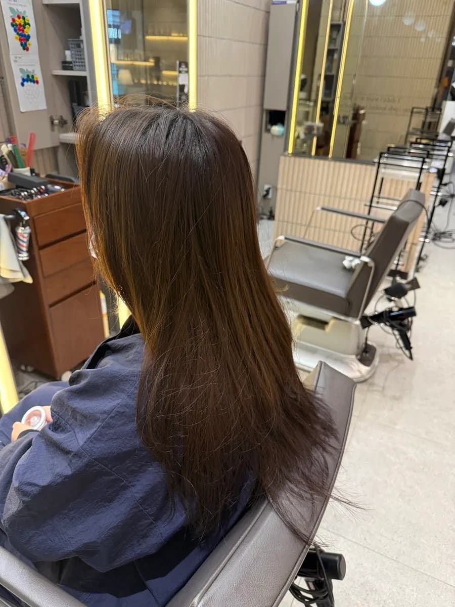Vor der Black-Course-Haarbehandlung bei Juno Hair Gwangmyeong Avenue France