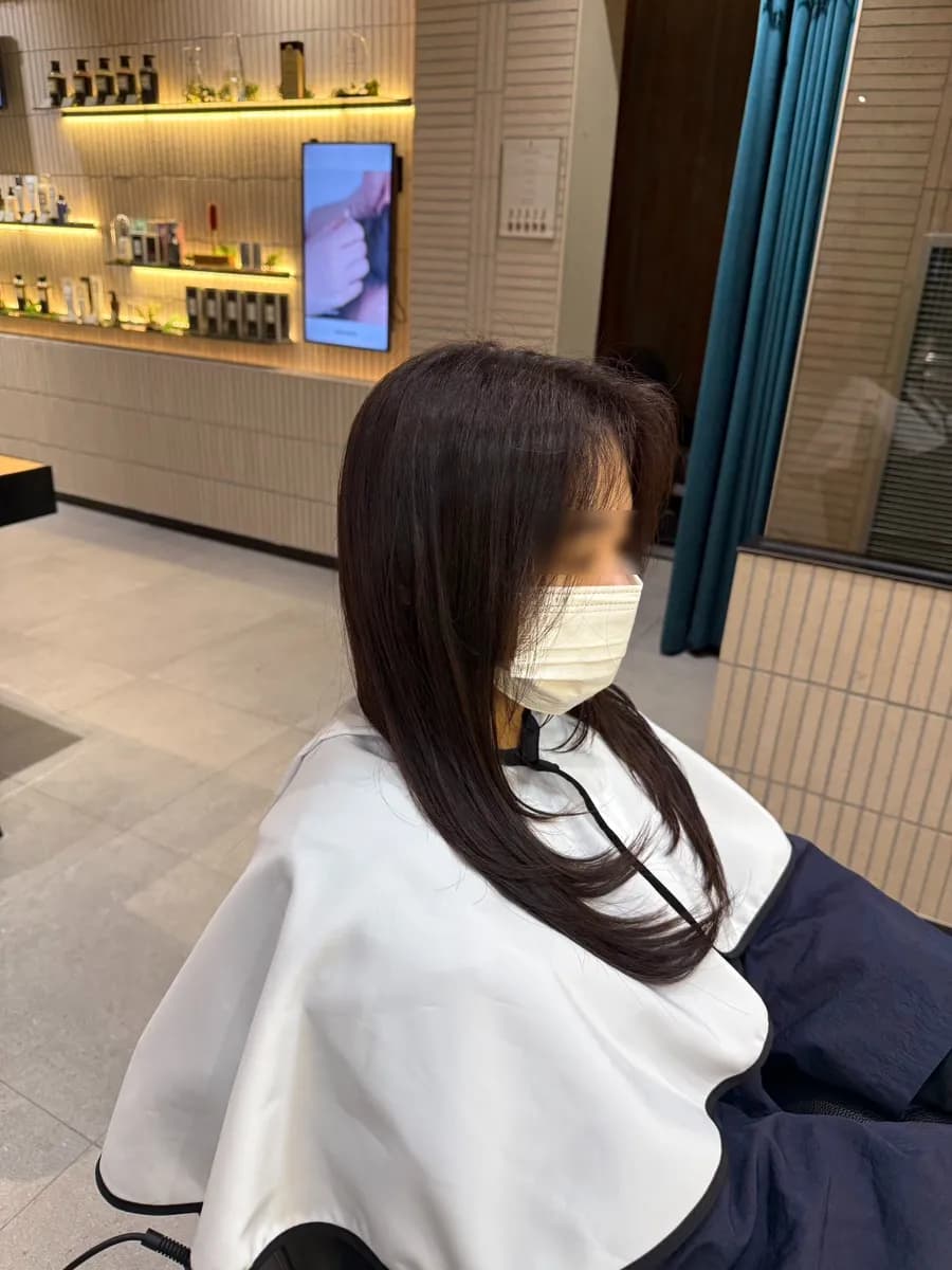 Abschlussfoto nach der Behandlung bei Juno Hair Gwangmyeong Avenue France