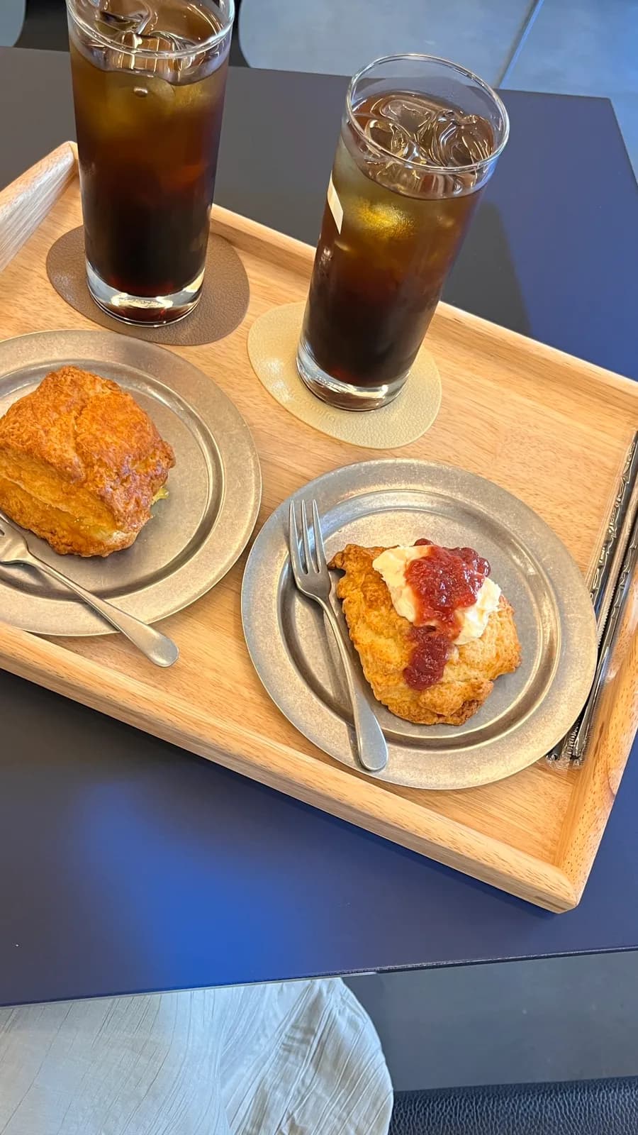 Large scones served at Cafe Link