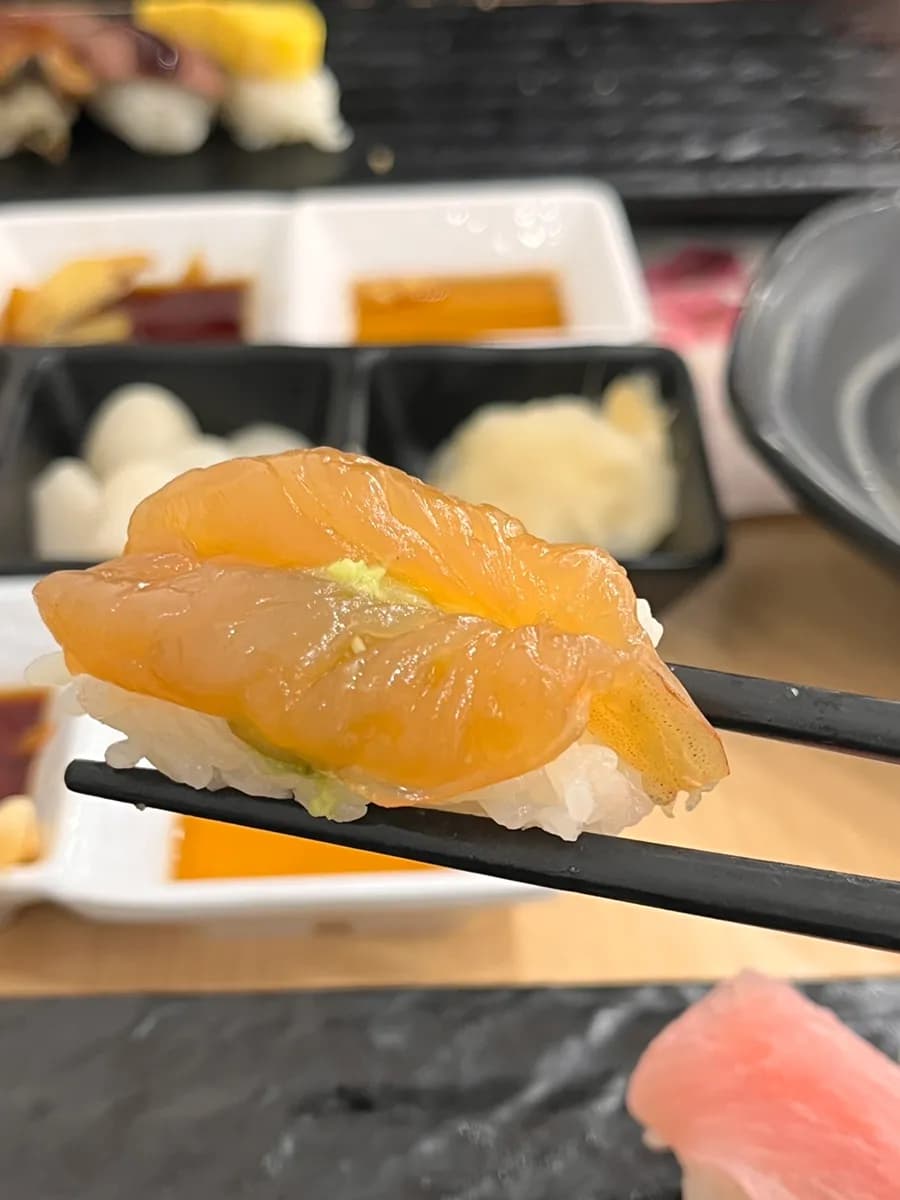 Shrimp tempura and sweet pumpkin tempura served at Nas Sushi