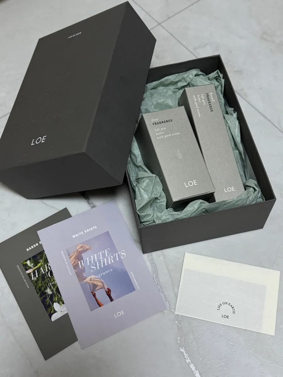 LOE White Shirt Eau de Toilette und Harsh Green Handcreme – Verpackungsreview