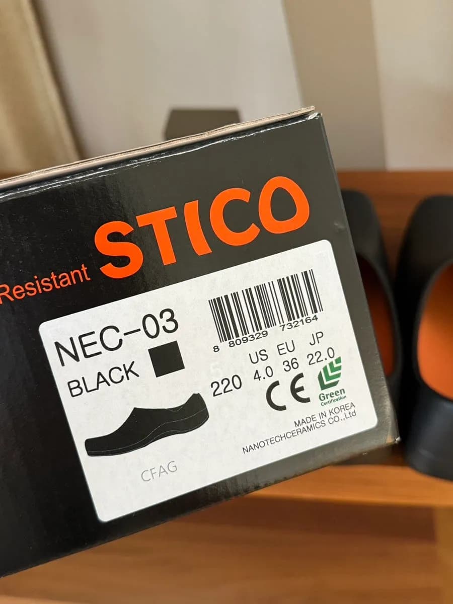STICO NEC-03 Black size 220 na kitchen shoes