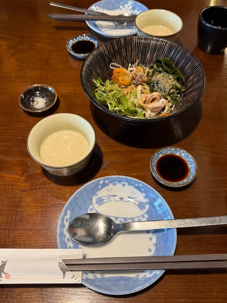 Sashimi omakase han-sang setup for two at Namhae Mulgogi Pyeongchon